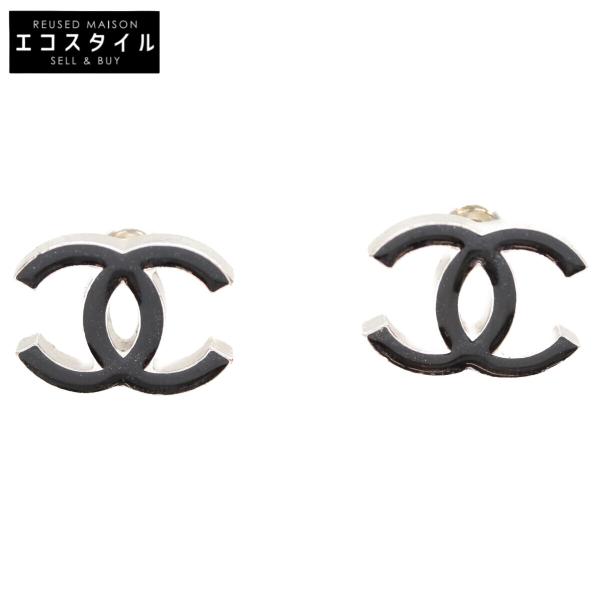 CHANEL（シャネル） 04A ブラック シルバー ココマークピアス ピアス