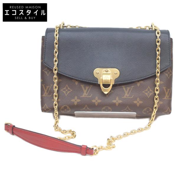 ★3日以内返品可★ 美品 LOUIS VUITTON ルイ・ヴィトン モノグラム サンプラシード M43714 ショルダーバッグ ブラウン ベージュ ブラック コーティングキャンバス レザー レディース LOUIS VUITTON ルイヴィトン M43714 モノグラム トリヨン ノワール