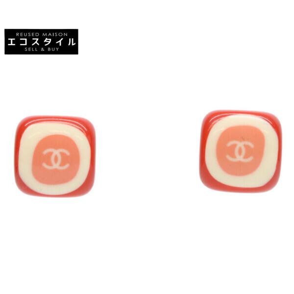 【こうぴ】CHANEL ココマーク スクエア ピアス ピンクストーン CHANEL（シャネル） 05P ピンク スクエア ストーンココマークピアス