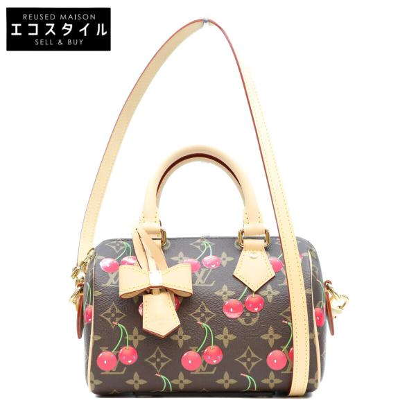 LOUIS VUITTON ルイヴィトン ×村上隆 M13094 モノグラムチェリー スピーディバンドリエール20 ショルダーバッグ レディース