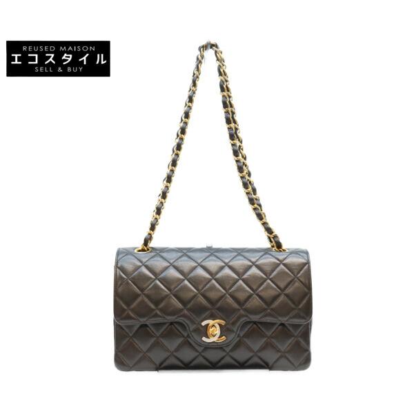 CHANEL（シャネル） 黒 ラム ダブルフラップ パリ限定 マトラッセ23