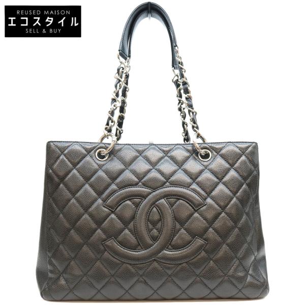 CHANEL（シャネル） A50995 黒 キャビア シルバー金具 GST トート