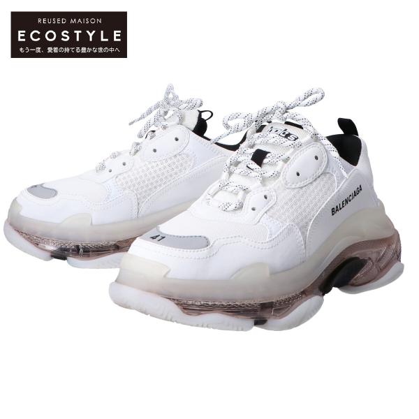 BALENCIAGA 美品 541624 TRIPLE S CLEAR SOLE トリプルS ダブル