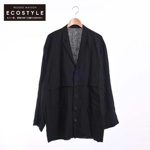 KI9/75 1993SS Yohji Yamamoto POUR HOMME プリント リネン ジャケット 