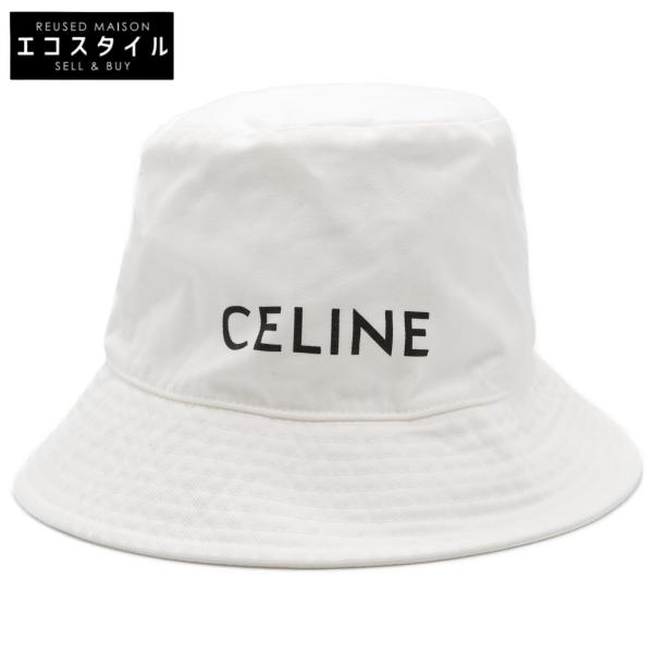 CELINE 美品/国内正規 セリーヌ 2AU5B968P コットン ロゴ バケット  