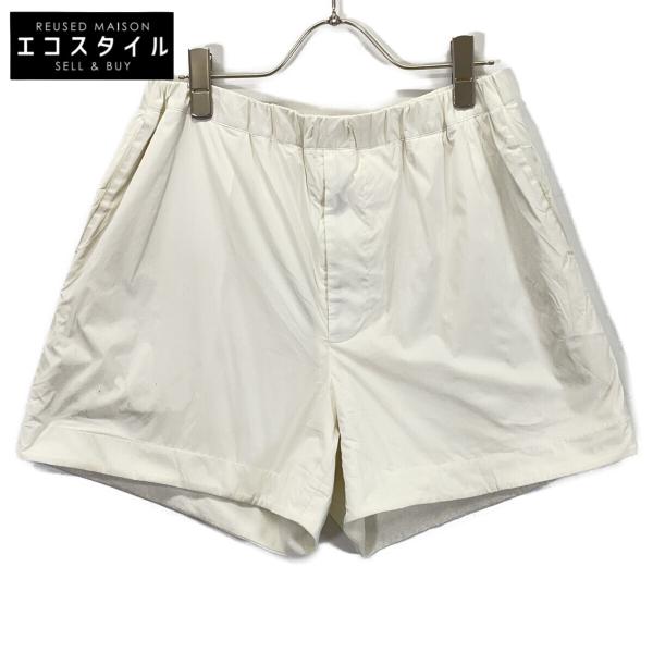 AURALEE オーラリー ホワイト コットン ショーツ　TERRY LINED LIGHT NYLON EASY SHORTS AURALEE（オーラリー） ホワイト コットン ショーツ TERRY LINED LIGHT