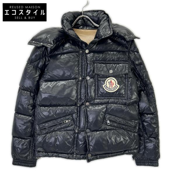 MONCLER モンクレール K2 ブラック フロントロゴ ダウンジャケット　 0 MONCLER（モンクレール） K2 ブラック フロントロゴ ダウンジャケット