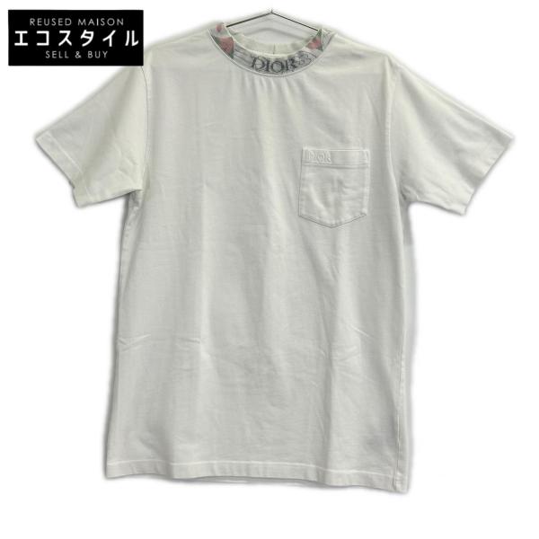 Dior HOMME ディオールオム 383J644A0554 ネックデザイン刺繍ロゴ 胸ポケットTシャツ XXS Dior HOMME ディオールオム 383J644A0554 ネックデザイン刺繍ロゴ 胸