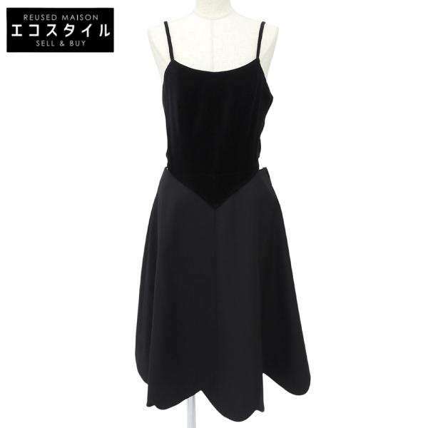 COMME des GARCONS コムデギャルソン H＆M 異素材切替 キャミソールワンピース レディース 黒 ブラック 38