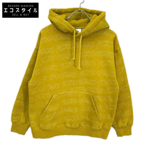 FUCKING AWESOME ファッキンオーサム マスタード コットン ロゴ フーディ― マスタード M トップス コットン メンズ 中古