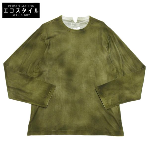 新品 ヨウジヤマモト プールオム Yohji Yamamoto Tシャツ ロンT 未使用 Yohji Yamamoto POUR HOMME ヨウジヤマモトプールオム 染め加工