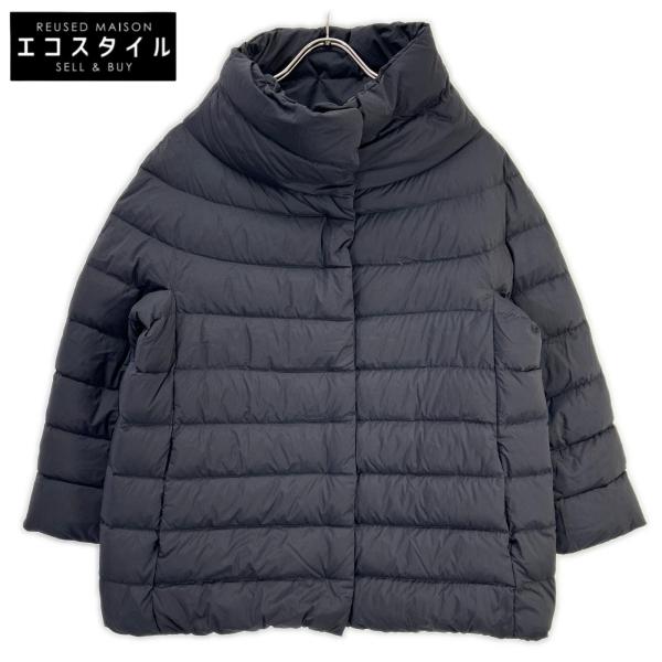 HERNO ヘルノ P10506D ブラック スタンドカラーダウンジャケット 46 HERNO（ヘルノ） P10506D ブラック スタンドカラーダウンジャケット