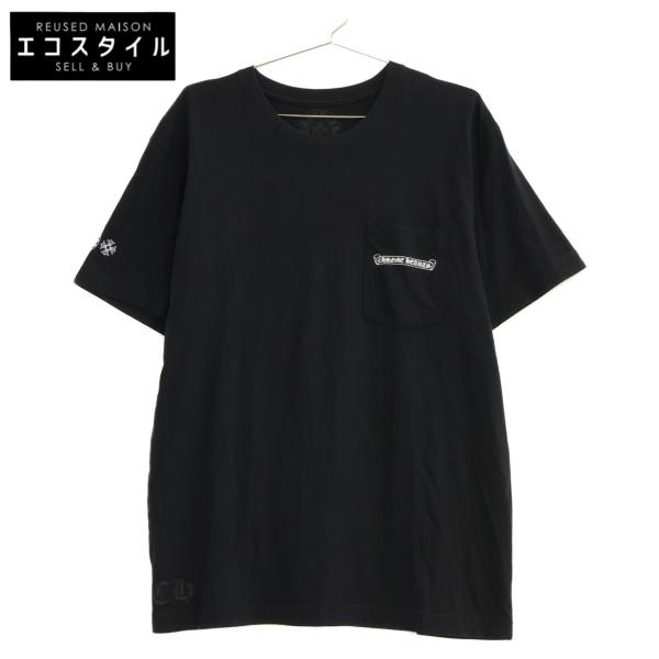 Chrome hearts クロムハーツ ブラック Heart Eye Chart Pink Dagger Tシャツ ブラック L トップス コットン メンズ 中古