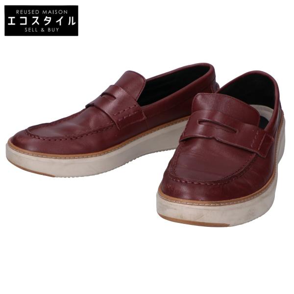 【極美品】COLE HAAN（7.5） コインローファー　GRAND 赤 極美品】COLE HAAN（7.5） コインローファー GRAND 赤 - メルカリ