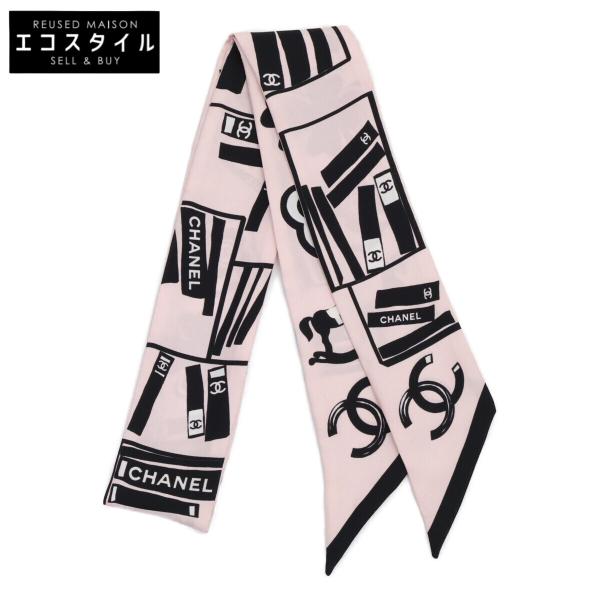 シャネル ヘアバンド　♡ CHANEL（シャネル） マルチアイコン ヘアバンド スカーフ ピンク