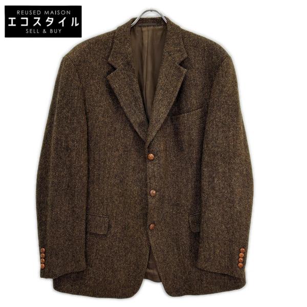 Harris Tweed ハリスツイード ブラウン 3B テーラードジャケット ブラウン ジャケット メンズ 中古