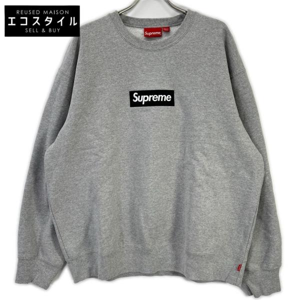シュプリーム Supreme Box Logo Crewneck スウェット 衣料品 トップス コットン メンズ グレー系 【中古】 Supreme（シュプリーム） 22AW グレー Box Logo Crewneck グレー XL