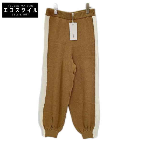 pelleq ペレック KP0902-SA22 ブラウン コットン100 cozy ニットパンツ ブラウン 34 ボトムス コットン レディース 中古