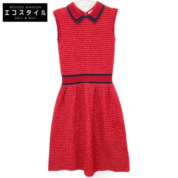 Rene ルネ レッド ウールレーヨン混 6142270 ノースリーブ ニット