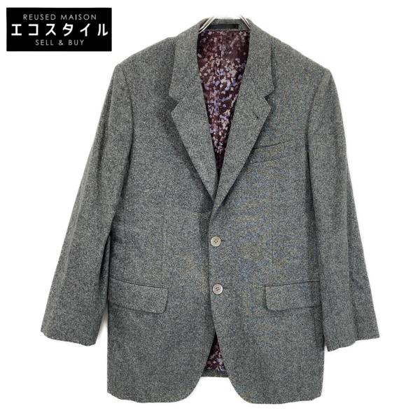 PaulSmith ポールスミス グレー カシミヤ 裏地総柄 ジャケット M Paul Smith（ポール・スミス） グレー カシミヤ 裏地総柄 ジャケット
