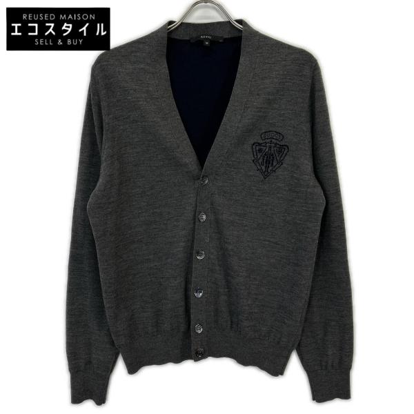 GUCCI グッチ 354110 胸元ロゴ入り ウール ニットカーディガン M GUCCI（グッチ） 354110 胸元ロゴ入り ウール ニットカーディガン M