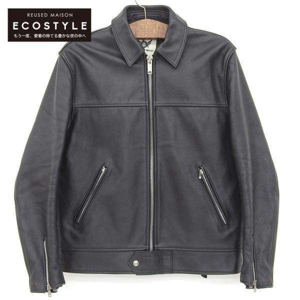 RH ブラック シングルライダースジャケット 40 ライダースジャケット メンズ シングルライダース 40代 50代 秋物 秋服