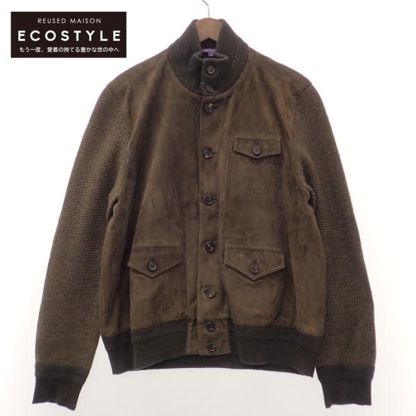 ☆美品☆ラルフローレン　スタンドカラー　ジャケット　ショート丈　スエード　黒 ☆美品☆ラルフローレン スタンドカラー ジャケット ショート丈