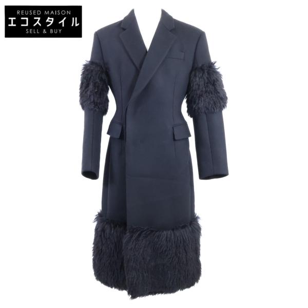 PRADA  プラダ　黒 ダブル ピーコート 46 定価20万程 PRADA プラダ 黒 ダブル ピーコート 46 定価20万程 PRADA プラダ