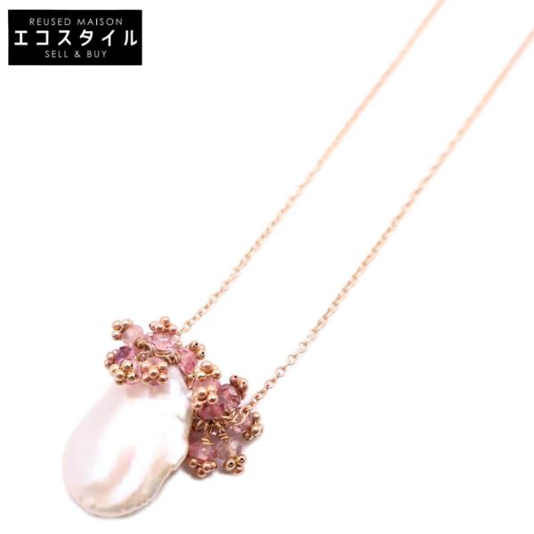美品/ MIZUKI ミズキ K14 淡水ペタルパール＆ピンクトルマリン＆粒 