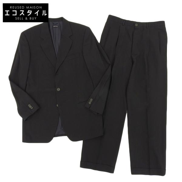 【希少】ジョルジオアルマーニ　スーツセットアップ　シルク混　XL　ストライプ ジョルジオ アルマーニGIORGIO ARMANI ウールシルクストライプ