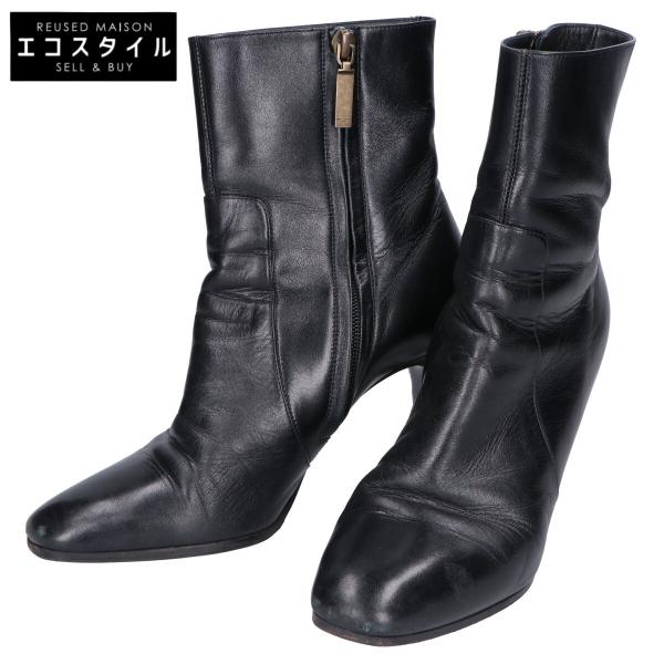美品 サンローラン パリ レザーブーツ アンクル ジッパー ショート ハーネス SAINT LAURENT/サンローラン】 ワイアット ハーネス ショートブーツ