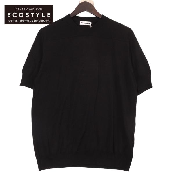 ジルサンダー ブラック 23年春夏 HARMONY ニットTシャツ 50 wine-king_6909500000008323