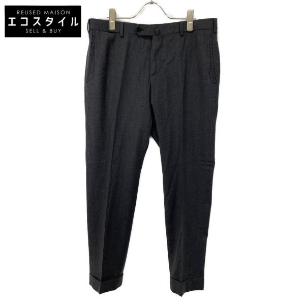 ISAIA イザイア ウールフランネル スラックス ボトムス 48R グレー 