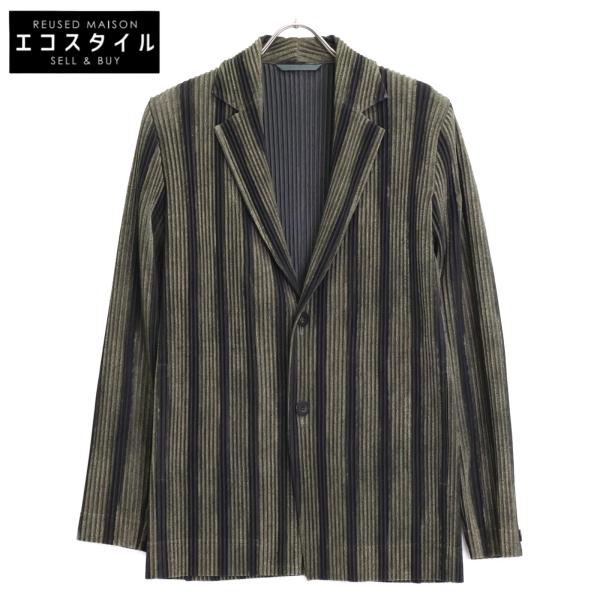 ISSEY MIYAKE MEN テーラードジャケット オリーブグリーン ISSEY MIYAKE MEN テーラードジャケット オリーブグリーン