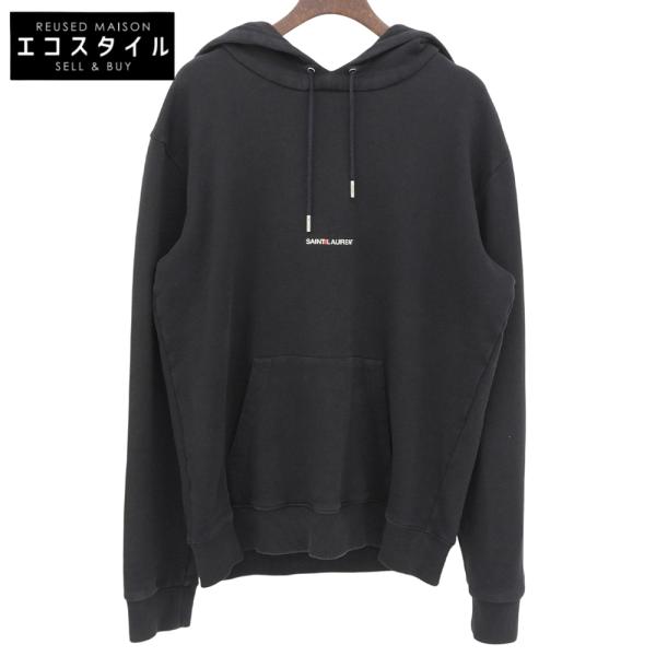 SAINT LAURENT サンローランパリ スウェットフーディ トップス メンズ 黒 ブラック S 464581 2017年製