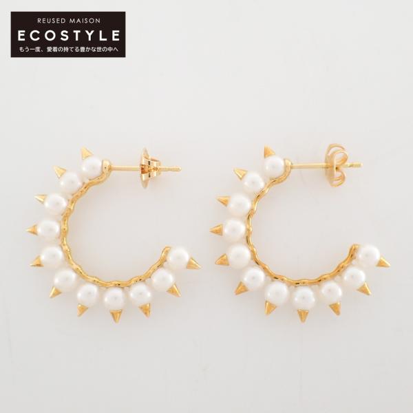 美品/ TASAKI タサキ 750 ホワイト淡水パール デインジャー トライブ