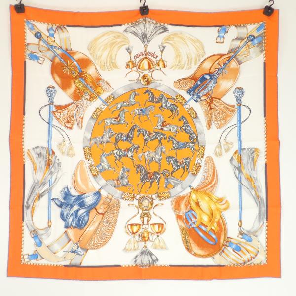 HERMESエルメス　カレ90　スカーフ　CAVAL CADES 騎馬行進 楽天市場】HERMES エルメス スカーフ カレ90 CAVAL CADES 騎馬