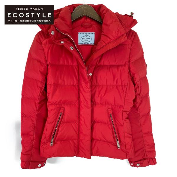 PRADA 赤 ダウンジャケット　42 wine-king_7765400000021541