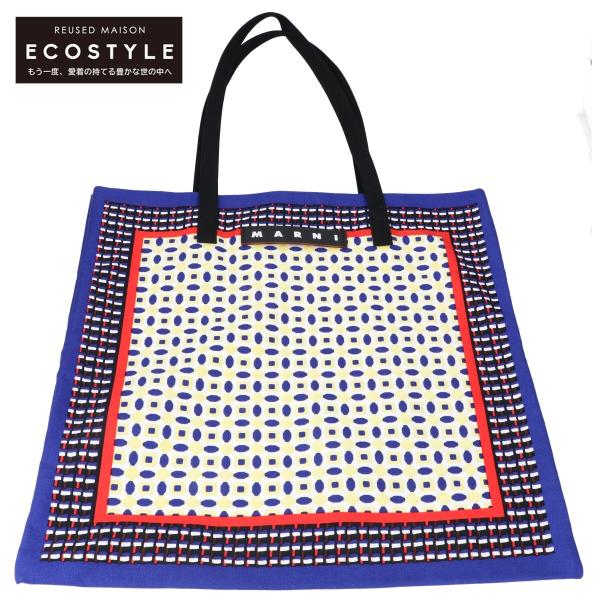 MARNI マルニ ゴールド金具 総柄 パンチングレザー トートバッグ ポーチ ブラウン レザー製 Tropicaliaウォレット、チェーンストラップ