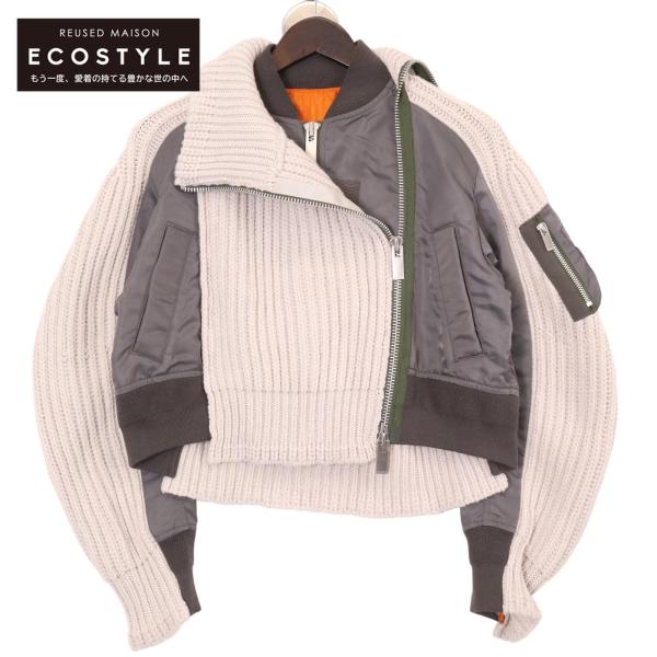 sacai（サカイ） 22年製 22-06192 ナイロンツイル ウール ニット