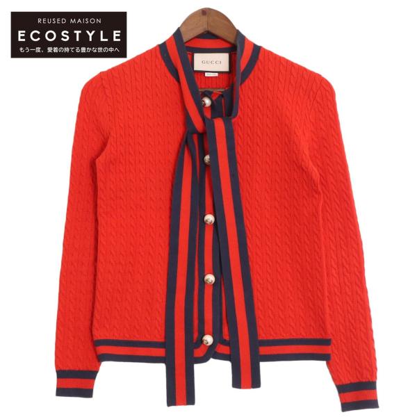 GUCCI（グッチ） 469929 X5S18 オレンジ フェイクパールボタン