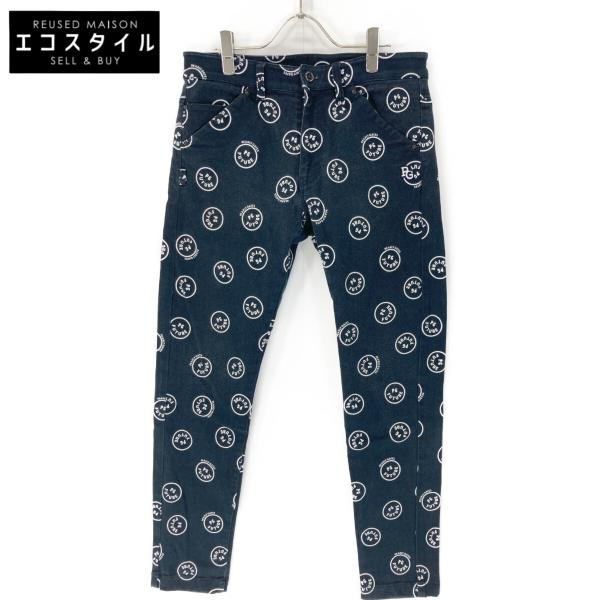 PEARLY GATES（パーリーゲイツ） 21年製 ネイビー ニコちゃん柄パンツ
