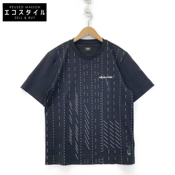 FENDI フェンディ 24SS FY0936 AR6Z ブラック コットン 半袖カットソー  