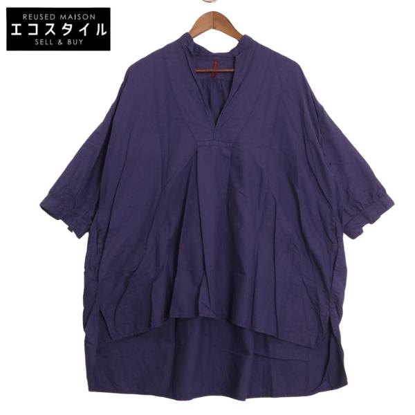 DANIELA GREGIS ダニエラグレジス ネイビー Vスリット コットン  