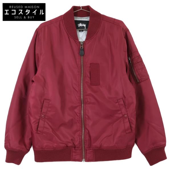Stussy レッド ナイロンジャケット フード付き Stussy レッド ナイロンジャケット フード付き stussy SPORT