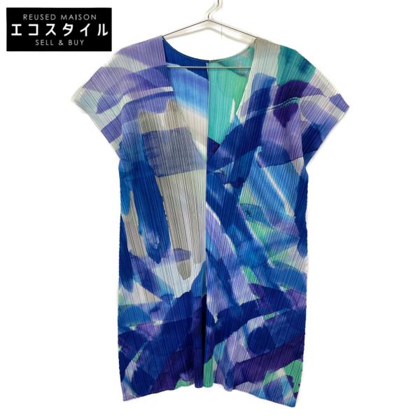 PLEATS PLEASE プリーツプリーズ PP01-JT688 マルチカラー 水彩柄 V  