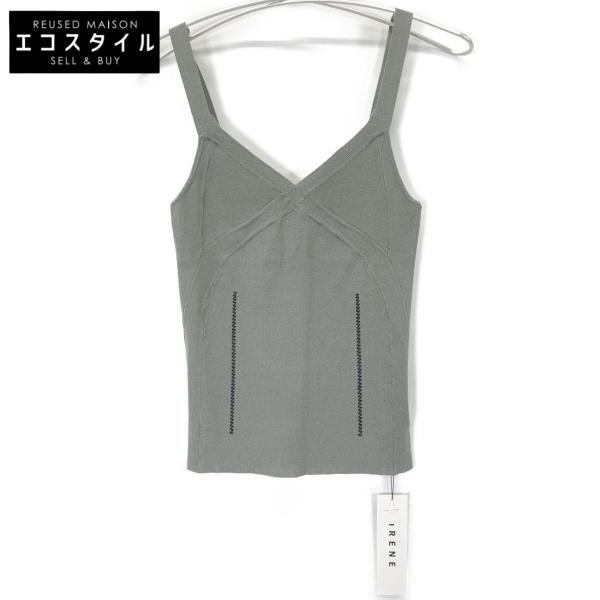 アイレネ 23SS 25S81003 ｸﾞﾘｰﾝ Monica Knit Camisole 36 IRENE アイレネ 23SS 25S81003 グリーン Monica Knit Camisole カーキ