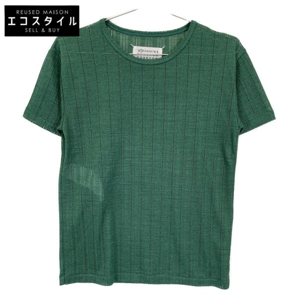 Maison Margiela（旧Maison Martin Margiela） - メゾンマルジェラ 22SS S51GC0498 グリーン ラウンドネック ショートスリーブニットソー XL Maison Margiela メゾンマルジェラ 22SS S51GC0498 グリーン
