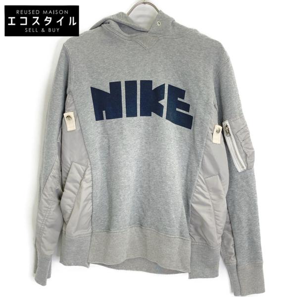 sacai サカイ ×NIKE 18-02005M グレー MA-1ドッキングスウェット sacai サカイ ×NIKE 18-02005M グレー MA-1ドッキングスウェット