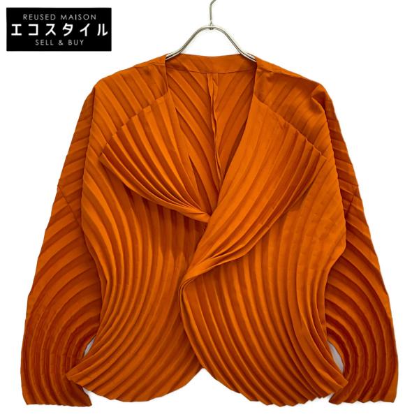 ISSEY MIYAKE イッセイミヤケ 23AW IM33FD173 オレンジ CURVED PLEATS